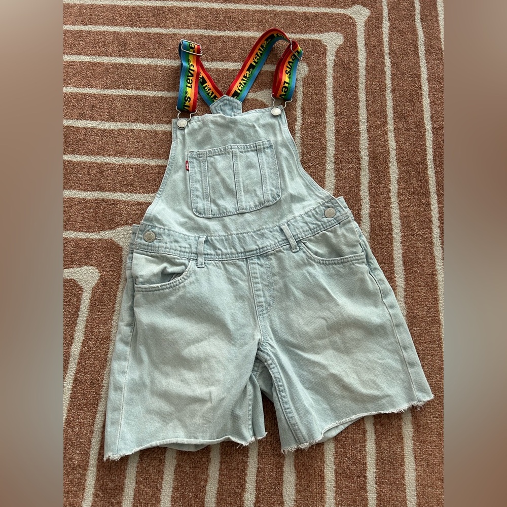 Levi’s GIRLS DENIM SHORTALLS size 10 - Picture 3 of 6